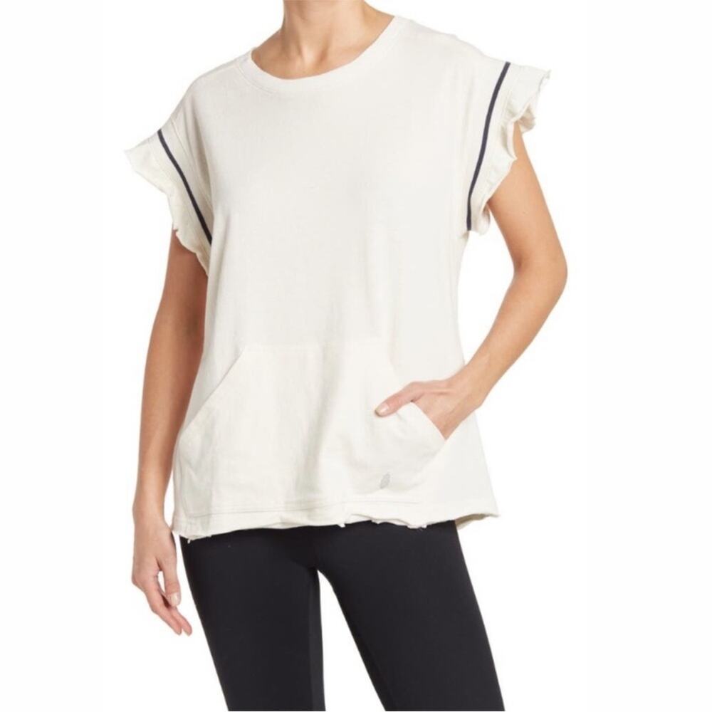 Free People White Away With The Wind Top Sz S